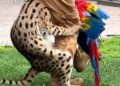 Beelden: serval grijpt papegaai tijdens demonstratie in dierentuin