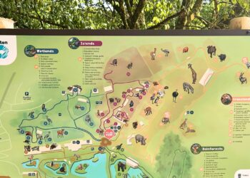 Engelse dierentuinen kopiëren illustraties van Nederlands dierenpark